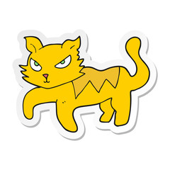 sticker of a cartoon cat