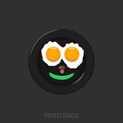 Fried eggs smile