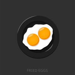 Fried eggs vector illustration