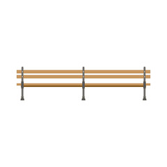 Flat style bench icon isolated on white. Vector illustration