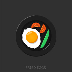 Fried egg vector illustration
