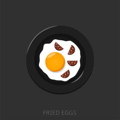 Fried egg vector illustration