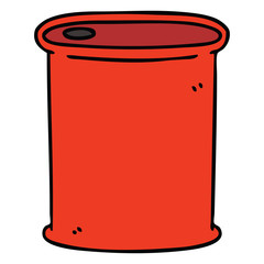 quirky hand drawn cartoon can