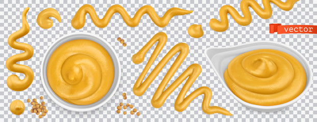 Mustard 3d vector realistic set