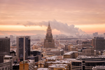 Moscow, Russia - January 9, 2019: Ministry of Foreign Affairs of Russia main building in Moscow,...