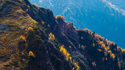 autumn in the Caucasian mountains, Oni district, Georgia Country