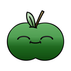 gradient shaded cartoon juicy apple
