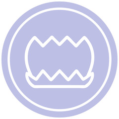 lotus flower circular icon