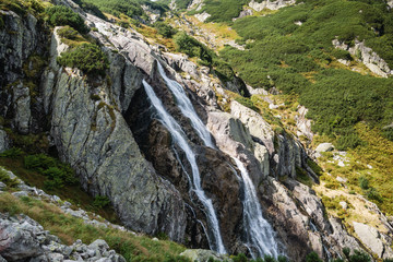 Wodospad Siklawa w Tatrach w Polsce