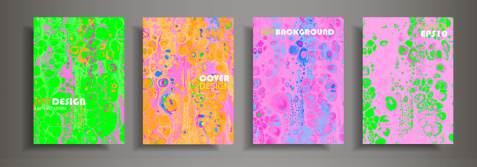 Modern design A4.Abstract marble texture of colored bright liquid paints.Splash trends paints.Used design presentations, print,flyer,business cards,invitations, calendars,sites, packaging,cover.