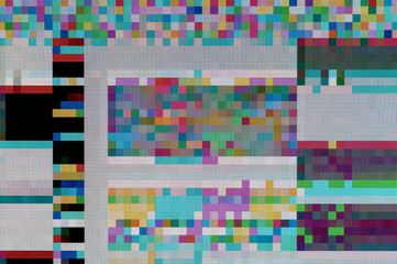 Pixel pattern of a digital glitch / Abstract background, pattern of a digital glitch.