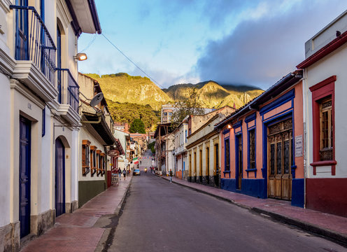 Street of La Candelaria, Bogota, Capital District, Colombia
