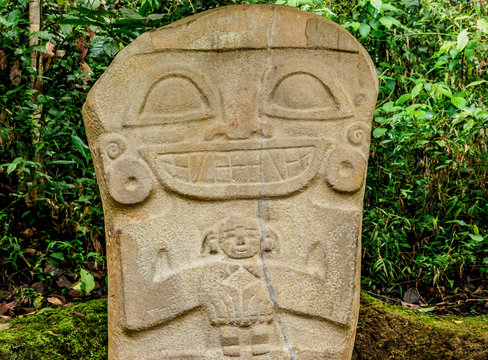 Pre-Columbian sculpture, San Agustin Archaeological Park, Huila Department, Colombia
