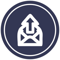 send email circular icon