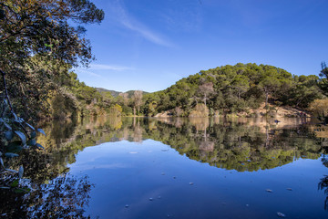 Small Lake in Terrassa, Barcelona, Catalonia, Spain