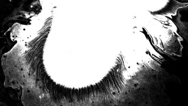Dripping Ink on white background