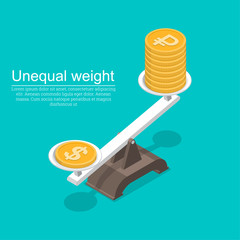 Coins with a symbol of dollar