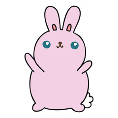 quirky hand drawn cartoon rabbit