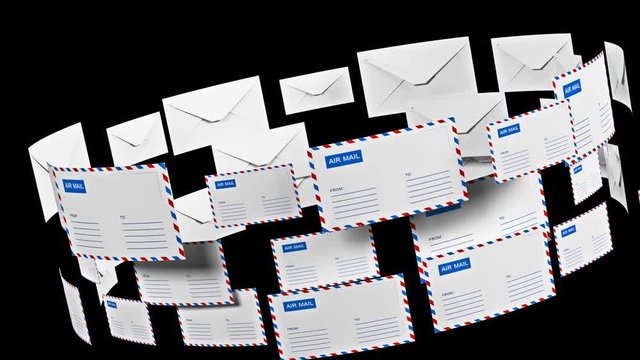 Emails. Letter mail with alpha channel. 46