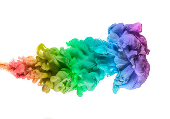 The colorful dye in the water. Abstract. background. Wallpaper. Concept art