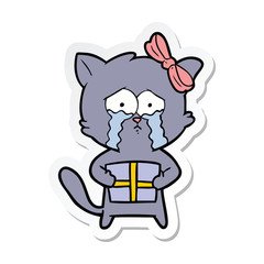 Fototapeta premium sticker of a cartoon cat