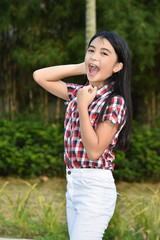 Fototapeta premium Cute Minority Girl Laughing