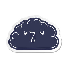 cartoon sticker kawaii weather rain cloud