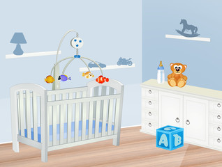 baby blue bedroom