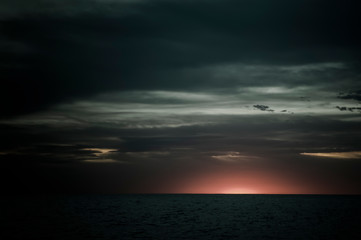Fototapeta na wymiar Ocean and sky sunset landscape