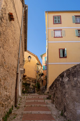 Narrow street in Menton, France