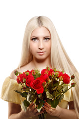 Portrait of a beautiful blonde girl