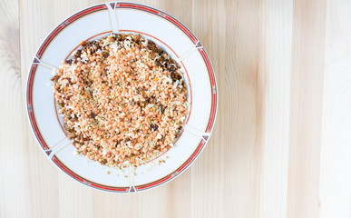 bowl of cereal with milk