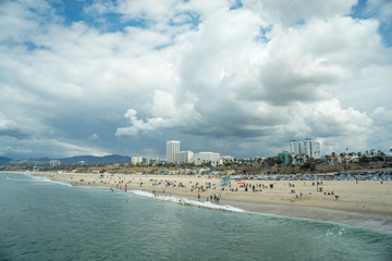 Fototapeta na wymiar View of Santa Monica beach