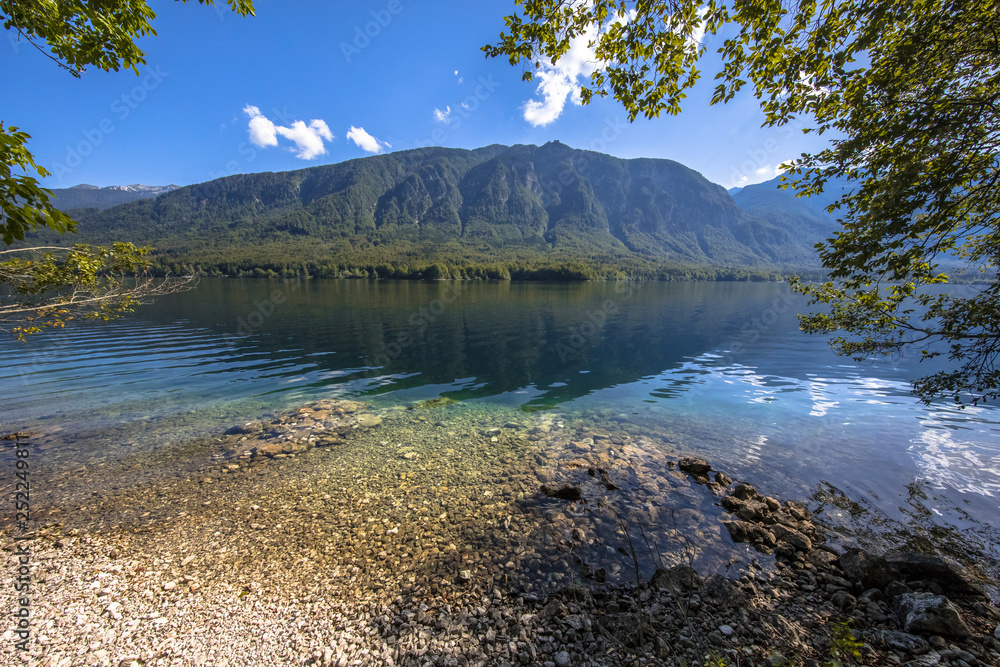 Poster Emerald waters of lake Bohinj