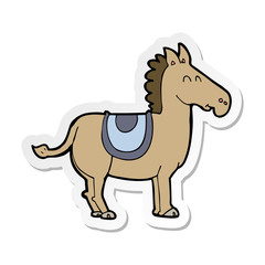 sticker of a cartoon donkey