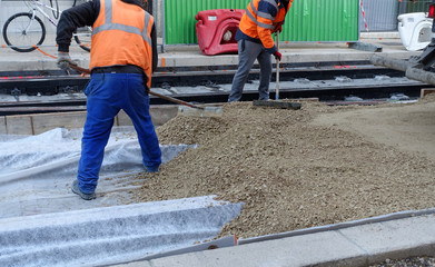 ouvriers sur le chantier