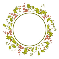 Vector illustration white backdrop for floral frame hand drawn