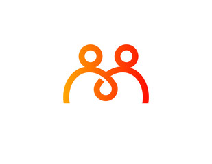 Logotype abstract  icon people business company