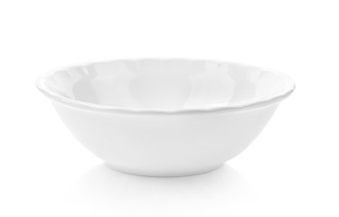 white ceramics bowl isolated on white background.