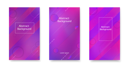 Gradient, neon, lines, forms. Vector. Color geometric gradient, futuristic background. Digital cover in a minimalist style.