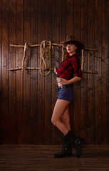 cowboy girl wooden