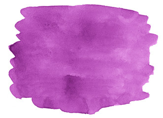 Obraz premium Purple watercolor abstract background, stain, splash paint, stain, divorce. Vintage paintings for design and decoration. With copy space for text.