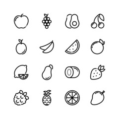 Fruits and berries icons