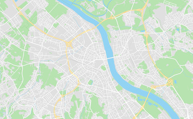 Bonn, Germany downtown street map
