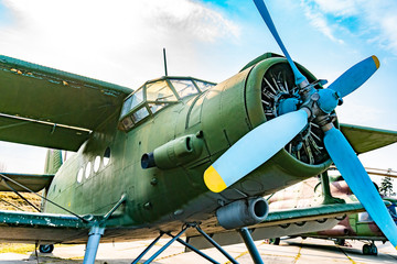 Fototapeta na wymiar old military airplane