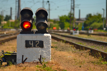 Railway lantern red, number forty two.