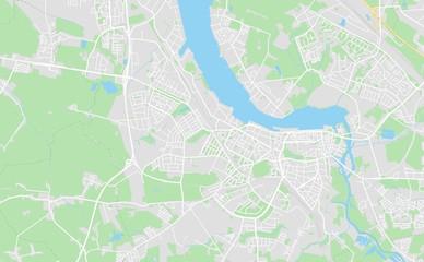 Rostock, Germany downtown street map