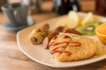 breakfast in the morning