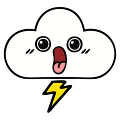 cute cartoon storm cloud