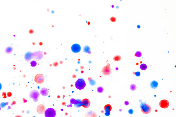 Watercolour Coloured Paint Drips Splatters and spots for Background